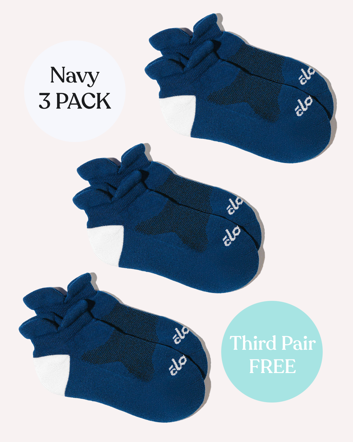 Clove Ankle SOCK (3pk) - Navy